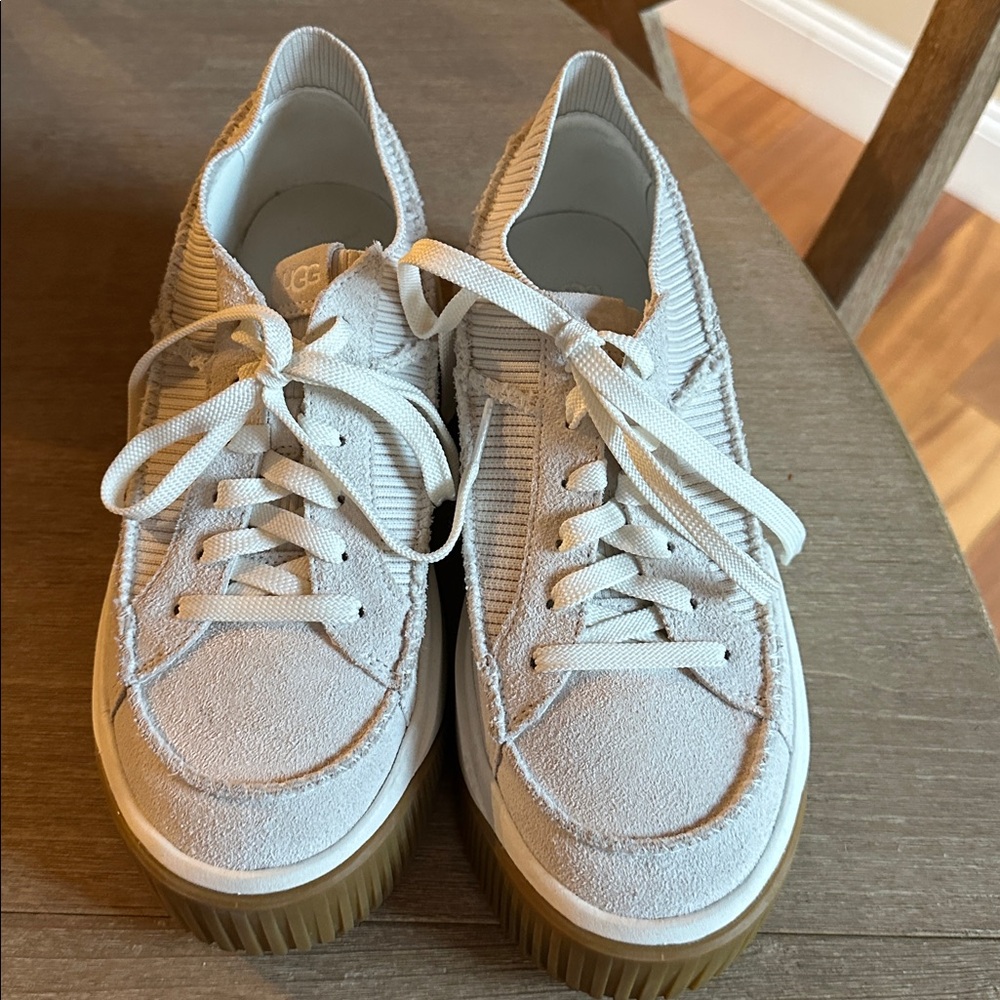 UGG EZ-DUZZIT LACE SEAL PLATFORM SNEAKER SHOES